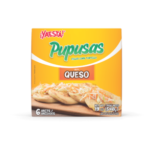 PUPUSAS YAESTA QUESO 540 GRAMOS (CAJA 6 UNIDADES)